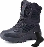 [CLSQLXYJZC] Men's Military Tactical Boots, Outdoor Army Hunting Jungle Hiking Boots Lightweight work boots for men Durable Security Work Boots Desert Boots