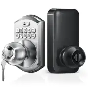 TE003 Keyless Entry Door Lock - Keypad Door Lock with Handle - Satin Nickel