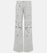 [Blumarine] Blumarine Low-rise denim cargo pants AU 14 grey