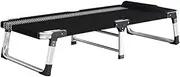 Aluminum Alloy Foldable Camping Bed with Pillow Portable Travel Camp Cots Breathable Folding Guest Bed for Adults