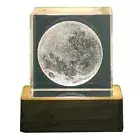 LED Cube Crystal Table Lamp 3D Moon Solar Galaxy System Model Desktop Room Decor