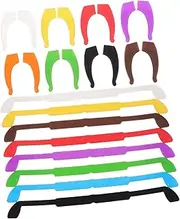 [LALAFINA] 8pcs Slip Silicone Glasses Straps Fashion Ear Hooks for Eyewear Accessories Flexible Lightweight Eyeglasses Temple Tips Sleeves for Sports Outdoor Activities