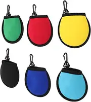 PAMINGONO 6 Pcs Golf Ball Pouch Set Neoprene Cleaning Bags with Hook for Easy Accessories for Men and Women for Travel and Storage