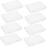 EXAOMBLE 8pcs Boxes Photo Storage Box Clear Holder Organizers and Storage Boxes with Lids Moving Game Organization Postcards Containers Storage Containers Rectangular Storage Boxes Plastic