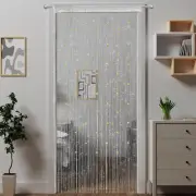 Beaded Curtain Door String Curtains,Doorway 39"W x 79"L (Pack of 1), White