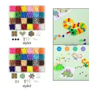 2400 Pieces Hama Beads Fuse Beads Craft Kit Kids 24 Colors 3D with Box