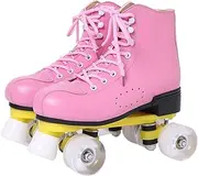 SSJJTT Double Row Roller Skates Women, Men Four Wheels Roller Blades Adult Buckle Flash Speed for Indoor Outdoor