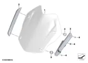 Genuine BMW Windscreen Rallye - 2017-18 R1200GS & 2019-24 R1250GS # 46639467786