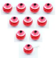 DIY lot 10 Red LUCKY Evil Eye Kabbalah Beads Jewelry Making Craft Kits warps