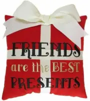 St. Nicholas Square ''Friends'' Mini Pillow - Red Size: 9" x 9" ()
