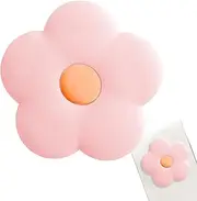 Cute Daisy Flower Shape Collapsible Expandable Multi Functional Mobile Phone Grip & Kicktand,for Phones Cute Flower Cell Phone Ring Holder,Silicone Mobile Phone Grip Stand (Pink)