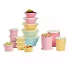 Tupperware Heritage Collection 32 Pc Food Storage Set 16 Pastel Containers Bowls