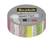 Scotch Expressions Washi Tape, 3/5" x 393", Stripe And Dash
