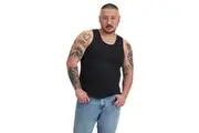 Mens Bonds Chesty Cotton Athletic Black Singlet