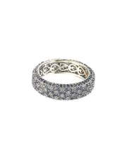 Suzy Levian 18K & Silver 4.67 ct. tw. Sapphire Eternity Ring