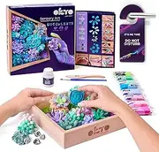 OKTO Art Kit Tenderness | Succulents Art Set 3D for Home Wall Decor | Craft Kits for Adults and Teens | Craft Box with Modeling Clay for Succulents DIY Kits