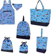 COLORFUL CANDY STYLE NT906300 Kindergarten Entrance School Entrance 6-Piece Set, Lesson Bag, Quilting (Gusseted), Shoe Case, Drawstring Gymnastics Clothes Bag, Lunch Bag, Cup Bag, Small Items, Back