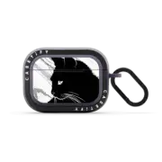 AirPods Pro 2 Bounce Case Black cat - Halloween black and white illustration