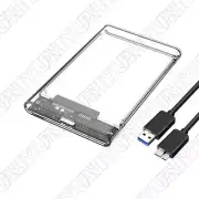 Hard Drive Enclosure 2.5-inch SATA Mobile Hard Disk Case External Clear HDD SSD
