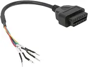 Premium OBD2 Female Connector Cable 16 Pin K CAN Line Diagnostic Jumper Tester Connector Pigtail Cord Cable for Car Automotive Computer Diagnostic Made of ABS Material