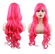 Long Wavy Hot Pink Wig
