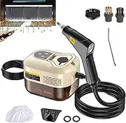2500W Handheld Steam Cleaner, with 6-Level Temp and 1.2 L Water Tank, High Pressure Steamer, 105℃/3.5Bar, with 3 Brushes, for Car, Kitchen, Furniture