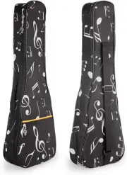 Musical Note Pattern Concert Ukulele Bag,Case,23Inch 600D Waterproof Oxford Ukul