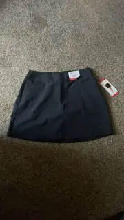 Greg Norman Womens Woven Pull On Golf Skort black medium
