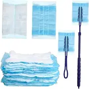 KOMBIUDA 1 Set Detachable Electrostatic Duster with Extendable Handle Lightweight Static Cling Cleaning Tool for Furniture Fans and Hard to Reach Areas Includes Replacement Heads
