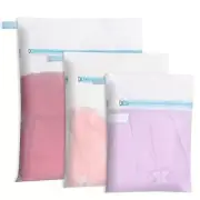 3 Pack Durable Laundry Bags with 1 Large, 1 Medium, 1 Small Fine Mesh