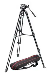 Manfrotto Tripod w/ Fluid Video Head Lightweight w/ Side Lock
