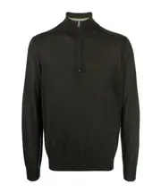 fine-knit merino wool jumper M Black