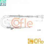 CLUTCH CABLE 92.11.3910 FOR MERCEDES-BENZ MB/Bus/Van SLK OM 616.963 2.4L 4cyl