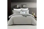 Amor Premium Egyptian Cotton Silver Quilt Cover and Fitted Sheet