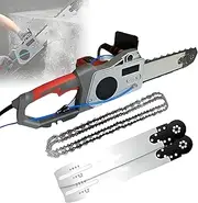 Electric Concrete Chain Saw, Mini Handheld Brushless Chainsaw with 2 Chains & 2 Guide Bar, Depth 35cm/48cm, Diamond Chain Wall Cutter for Granite, Reinforced Concrete 350