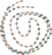 [PERSELOSO] Evil Eye Charm Linking Chain Bead Stainless Steel DIY Jewelry Accessory for Bracelets Necklaces Various Styles Fun Scary Eye Design Cut