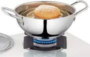 Borosil Stainless Steel Kadhai With Lid, Induction Friendly, Impact Bonded Tri-ply Bottom, 1.8 L