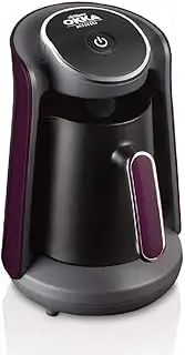 Automatic Turkish Coffee Maker Machine, 4 Cups Capacity (300 ML.) Washable Coffee Pot Alert System Purple