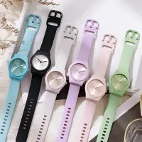 在飛比找蝦皮購物優惠-學生手錶數字糖果色時尚女錶休閒矽膠石英兒童手錶