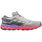 Womens Mizuno Wave Daichi 7 2023 Pearl Blue/High-Vis Pink/Purple Punch Size 9