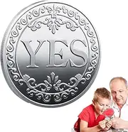 Yes No Coin - Metal Decision Maker Lucky Coin | Yes or No Decision Coin - Double Sided | Commemorative Coin Collection | Yes No Challenge Coin | Souvenir Collection Coin for Collector