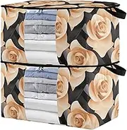 sanluoli 60L 2 Pack Under Bed Shoe Storage with Reinforced Handles, clear window Drawer For Closet Storage