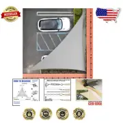 Custom 15' Grey Triangle Sun Shade Sail - Maximize Shade with 95% UV Blockage