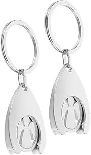 [Operitacx] 2Pcs Trolley Tokens Keyring Shopping Cart Coin Keychain Lightweight Keychain for Grocery Carts Cute Key Ring Pendant for Easy Access