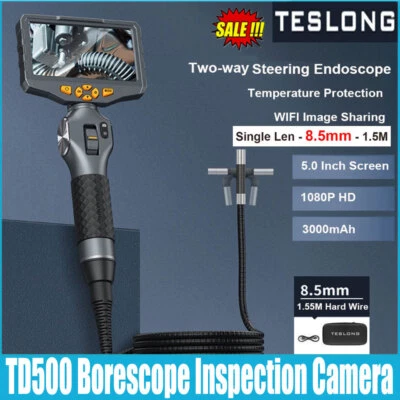 TESLONG TD500 5 Inch IPS Screen Two Way 210° Steering IP67 Endoscope with WIFI
