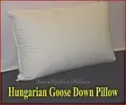 1 STANDARD PILLOW FIRM - 95% WHITE HUNGARIAN GOOSE DOWN - EUROPEAN QUALITY