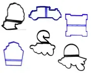 ROARING 20S TWENTIES GATSBY SIMPLE PARTY KIT SET OF 6 COOKIE CUTTER USA PR1410