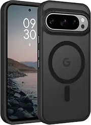 BENTOBEN Case for Google Pixel 9/9 Pro, Skin-Friendly Touch Slim Shockproof Case Supports Magnetic Wireless Charging, Full-Body Protective Phone Case for Google Pixel 9/9 Pro, Black