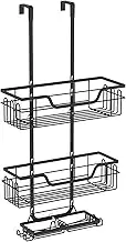RdjEokf Over The Door Shower Caddy Metal 3 Tier Shower Hanging Basket Anti Rust Plating Shower Shelf with Soap Holder for Large Shampoo Conditioner for Bathroom Kitchen No Drilling Black
