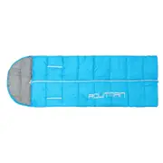 Outdoor Adult Single Envolope Sleeping Bag Folding Sleeping Pad Quilt Camping Hiking LAKEBLUE COLOR